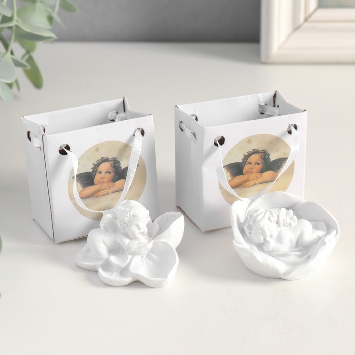 Фигурка &laquo;Ангелочек спящий в цветке&raquo;, 3.5&times;5.5&times;5.5 см, МИКС