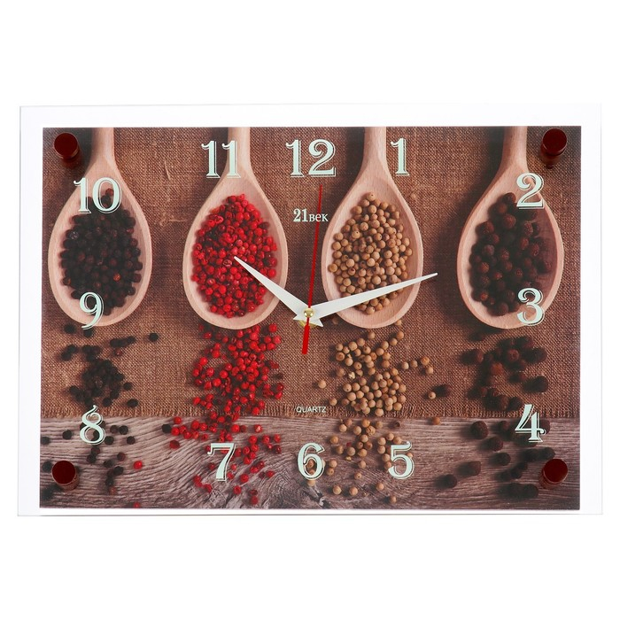 Часы настенные: Кухня, Часы настенные: Кухня, "Специи", бесшумные, 25 х 35 см