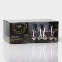 Набор стаканов стеклянных Magistro &laquo;Иллюзия&raquo;, 450 мл, 9,3&times;11,5 см, 6 шт, цвет перламутровый