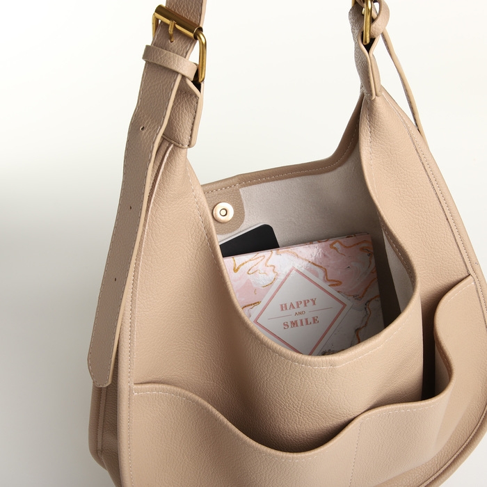 Сумка женская на магните TEXTURA, средний размер, цвет бежевый Сумка женская на магните TEXTURA, средний размер, цвет бежевый