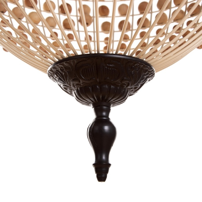 Светильник потолочный "Юлий" коричневый/чёрный 1х40Вт, Е27, 46х46х82 см