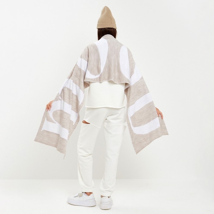 Шарф женский двусторонний MIST бежевый, размер 47*226см Шарф женский двусторонний MIST бежевый, размер 47*226см