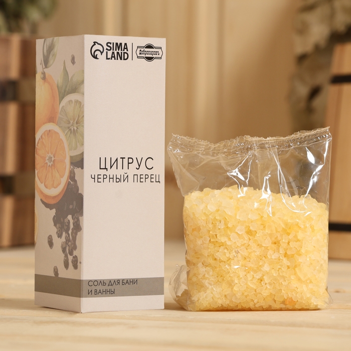 Соль для бани и ванны Соль для бани и ванны "Цитрусы - Черный перец" 150 г Добропаровъ