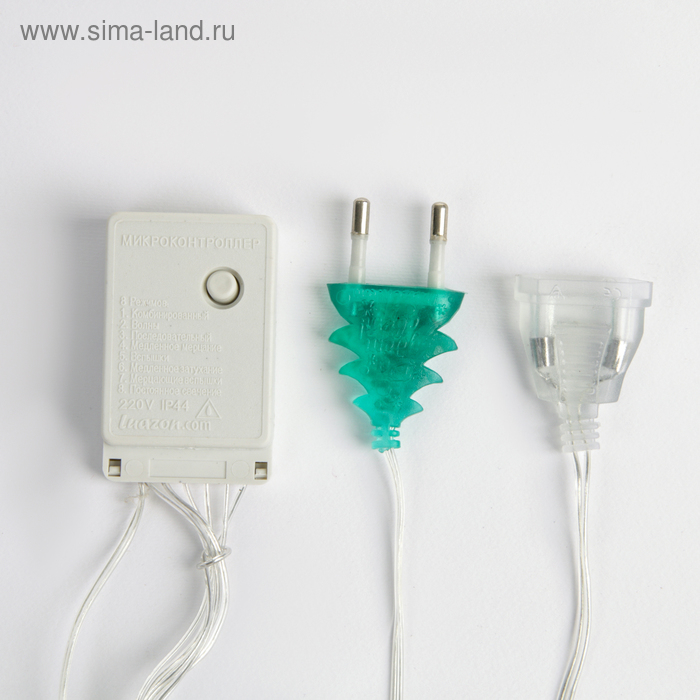 Гирлянда &laquo;Занавес&raquo; 2 &times; 1.5 м с насадками &laquo;Шарики&raquo;, IP20, прозрачная нить, 360 LED, свечение мульти, 8 режимов, 220 В