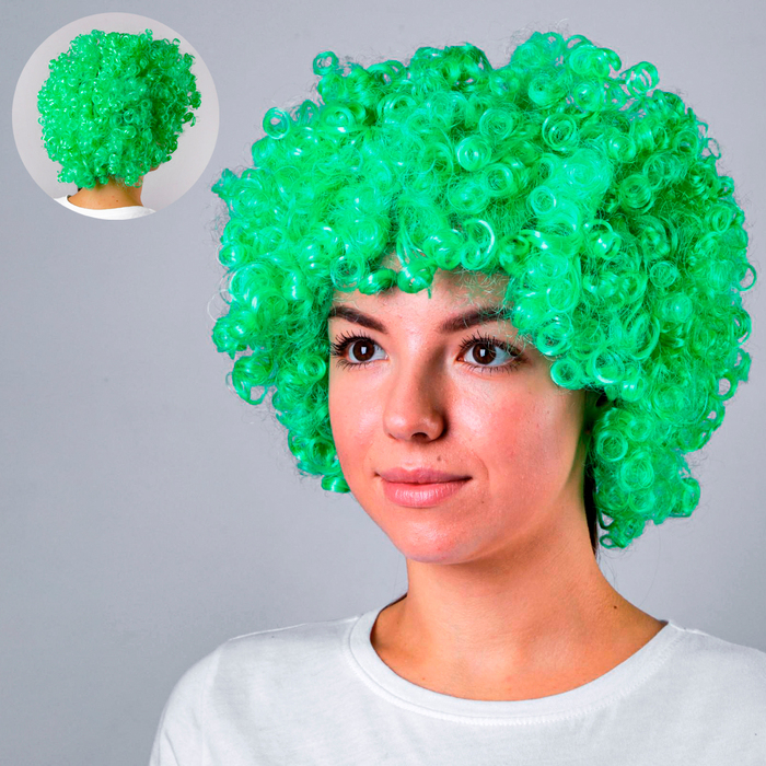 Карнавальный парик &laquo;Кудряшки&raquo;, салатовый