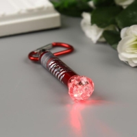 Фонарик+лазер на карабине 4 режима "Чёрточки" МИКС 8х1,9х1,9 см Фонарик+лазер на карабине 4 режима "Чёрточки" МИКС 8х1,9х1,9 см