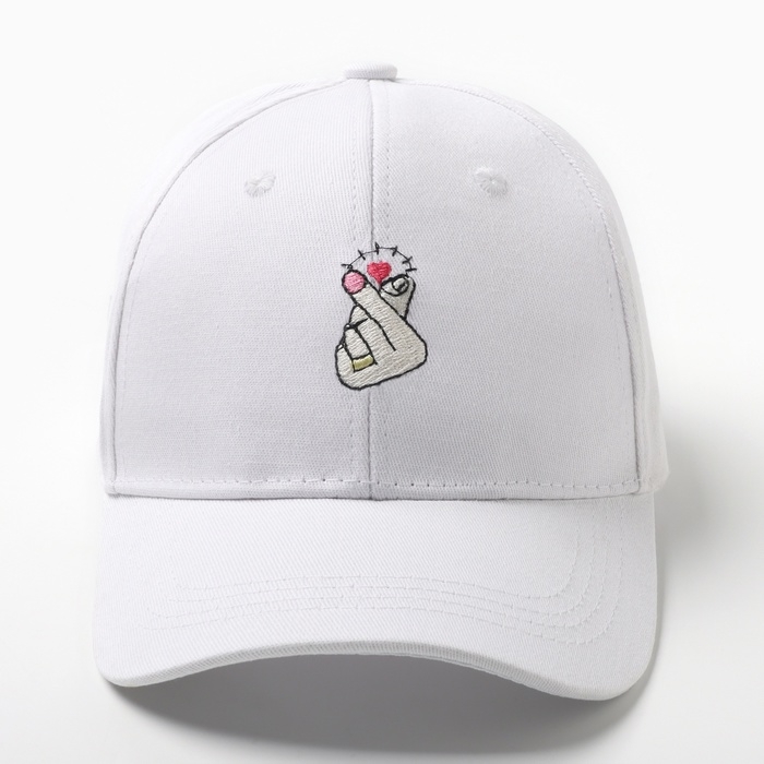 Кепка женская MINAKU "LOVE" цвет белый, р-р 56-58