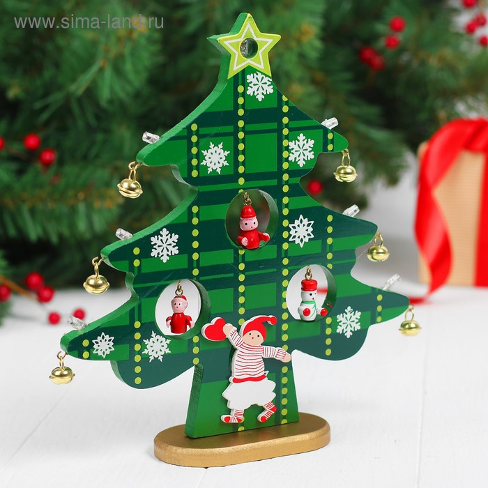 Новогодний сувенир Новогодний сувенир "Ёлочка с подсветкой", зеленая