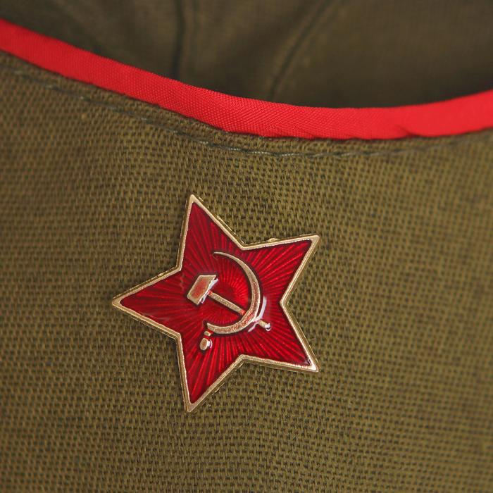 Карнавальный костюм для девочки "Военный", платье, ремень, пилотка, рост 110-120 см