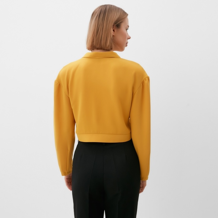 Жакет женский MINAKU: Green trend цвет горчичный, р-р 48 Жакет женский MINAKU: Green trend цвет горчичный, р-р 48