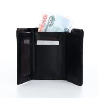 Кошелёк женский на магнитах, цвет чёрный Кошелёк женский на магнитах, цвет чёрный