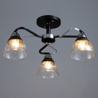 Люстра "Берн" 3хЕ27 40Вт чёрно-хромовый 56х56х25 см BayerLux