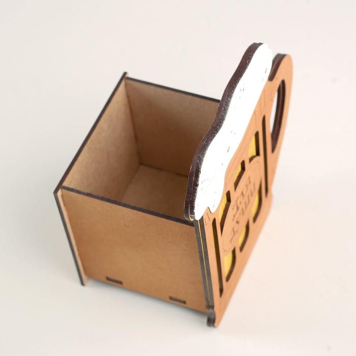 Кашпо деревянное 15х9х15,5 см Кашпо деревянное 15х9х15,5 см "Для души", дуб-лимон