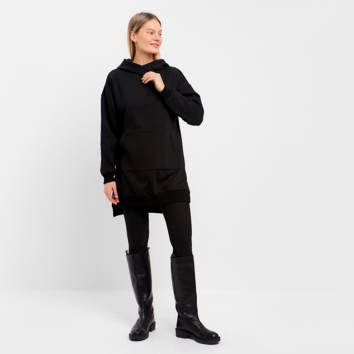 Худи женское НАЧЁС, цвет чёрный, размер 48