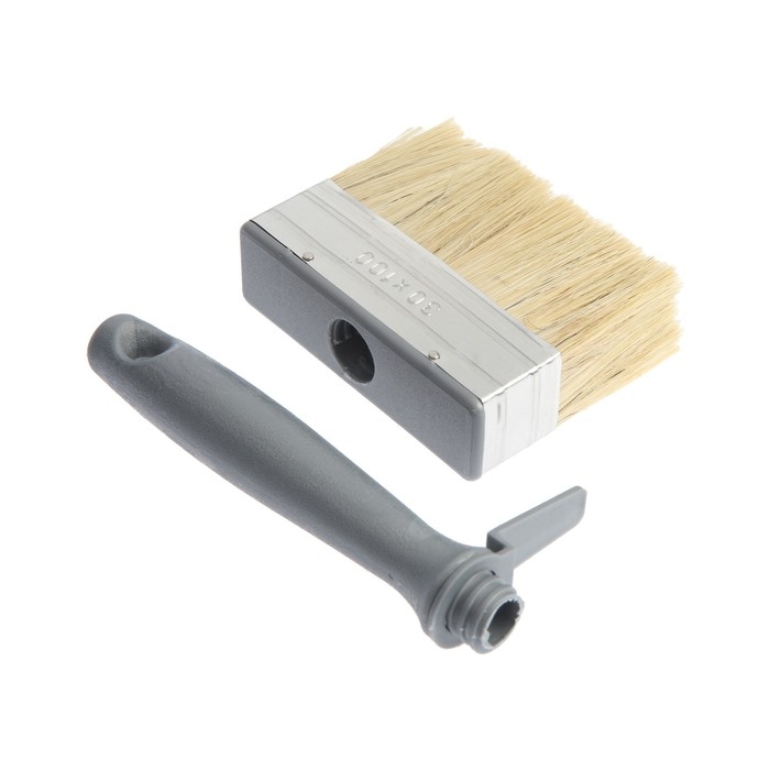 Кисть-макловица ТУНДРА, натуральная щетина, пластиковая рукоятка, 30&times;100 мм