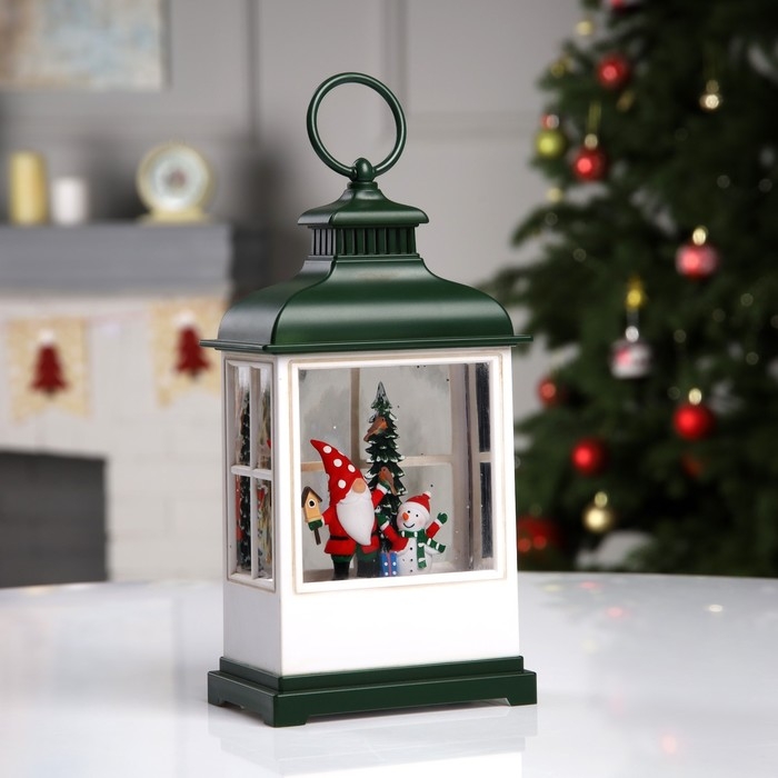 Светодиодная фигура «Фонарь с гномом» 10.2 × 23 × 5.8 см, пластик, батарейки ААх3 (не в комплекте), USB, свечение тёплое белое Светодиодная фигура «Фонарь с гномом» 10.2 × 23 × 5.8 см, пластик, батарейки ААх3 (не в комплекте), USB, свечение тёплое белое