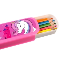 Пенал-футляр пластиковый, 43х200х23 мм, выдвижной, Минни Маус и единорог Пенал-футляр пластиковый, 43х200х23 мм, выдвижной, Минни Маус и единорог