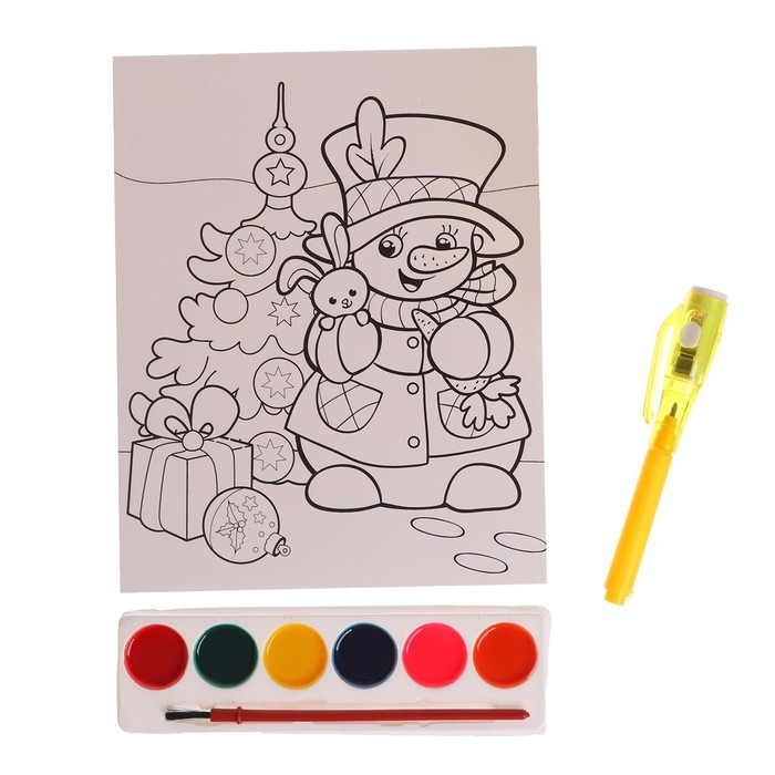 Набор для творчества «Раскрась картину: снеговик» Набор для творчества «Раскрась картину: снеговик»