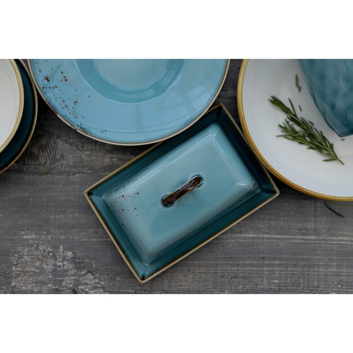 Тарелка фарфоровая для пасты Magistro &laquo;Церера&raquo;, 400 мл, d=19,5 см, цвет голубой