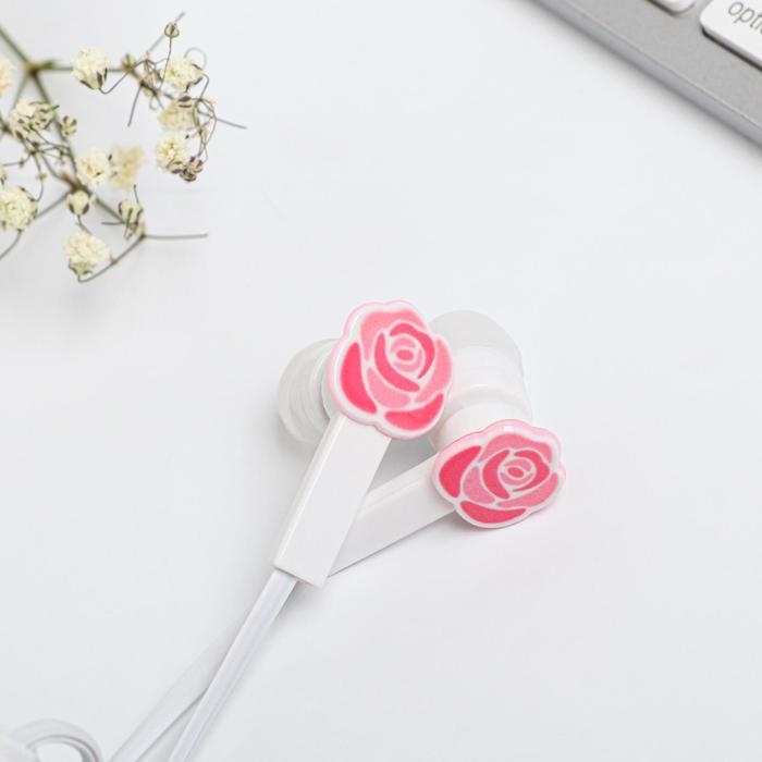 Наушники вакуумные в пакете &laquo;8 марта&raquo;, с микрофоном, 1,2 м, 10 х 15 см