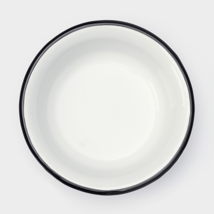 Миска эмалированная, 400 мл, d=15 см, без деколи, цвет белый