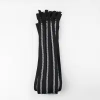 Молния &laquo;Трактор&raquo;, №8, разъёмная, замок автомат, 80 см, чёрная, белая