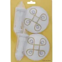 Крючок для штор CAPPIO KS033, d=98 мм, цвет белый с золотом, 2 шт