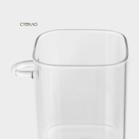 Банка стеклянная для сыпучих продуктов с бамбуковой крышкой и ложкой BellaTenero &laquo;Эко&raquo;, 450 мл, 10,5&times;8,2&times;10,5 см