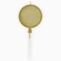 Свеча для торта &laquo;С днем рождения&raquo; золотая, 5,5 х 12 см