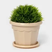 Горшок для цветов с поддоном Доляна &laquo;Эрика&raquo;, 0,7 л, цвет пудровый