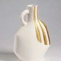 Ваза настольная керамика "Оделис" 21,5х16 см, белый