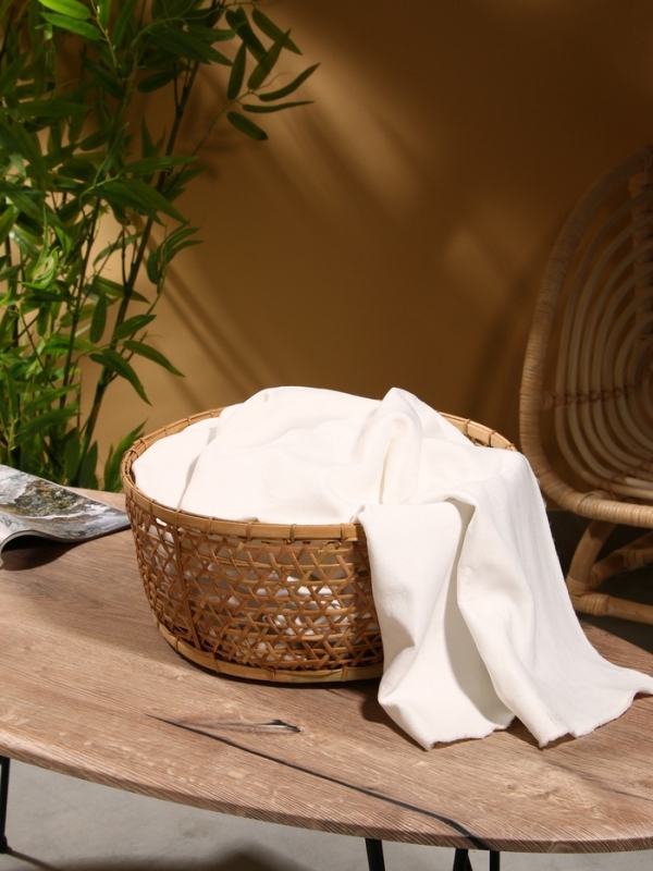 Корзина плетёная "Клоус" бамбук 36х36х14 см, светлая