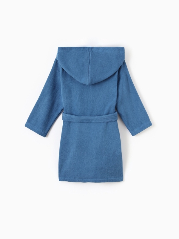 Халат детский Экономь и Я, цв. синий, р-р 30, 100% хл, 340 г/м2