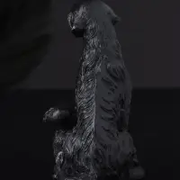 Фигура "Лабрадор с щенками", 10х7 см, черный