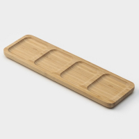 Менажница Striata, 4 секции, 33&times;9,5 см, цвет бежевый