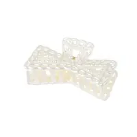 Краб для волос "Синтия" бант галант, 9 см, белый