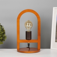 Лампа настольная BayerLux ЭКО "Клот" 1х40Вт Е27 коричневый 17х17х30см