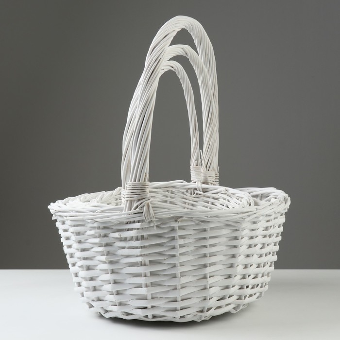 Набор корзин плетеных, 42x34x16/41 см, 37x30x14/36 см, 30x23x13/31 см, 3 шт, ива Набор корзин плетеных, 42x34x16/41 см, 37x30x14/36 см, 30x23x13/31 см, 3 шт, ива