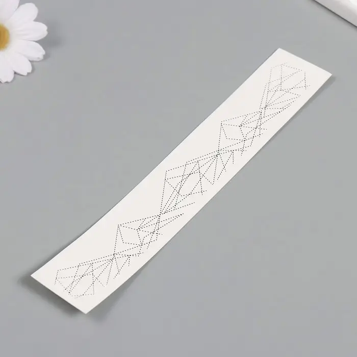 Переводная тату на тело чёрная &laquo;Браслет. Полигональные фигуры&raquo;, 20&times;3 см