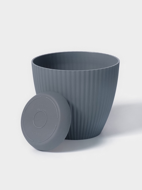 Горшок круглый Горшок круглый "Ribbed" 13,5х13,5х12 см, цвет синий