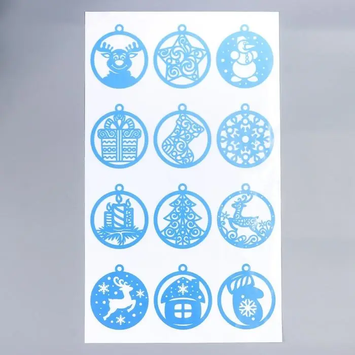 Декоративная наклейка "Подвески" прозрачный фон 30х50 см