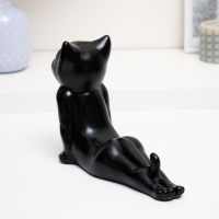 Фигура "Кот мордой вверх" черный, 17см Фигура "Кот мордой вверх" черный, 17см