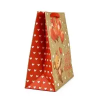 Пакет подарочный крафтовый &laquo;Люблю&raquo;, ML 23 х 11.5 х 27 см