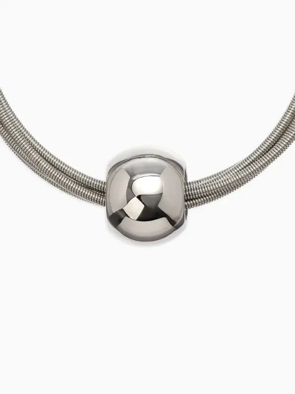 Набор 2 пред-та: колье, браслет "Бусина на нитях", цвет серебро