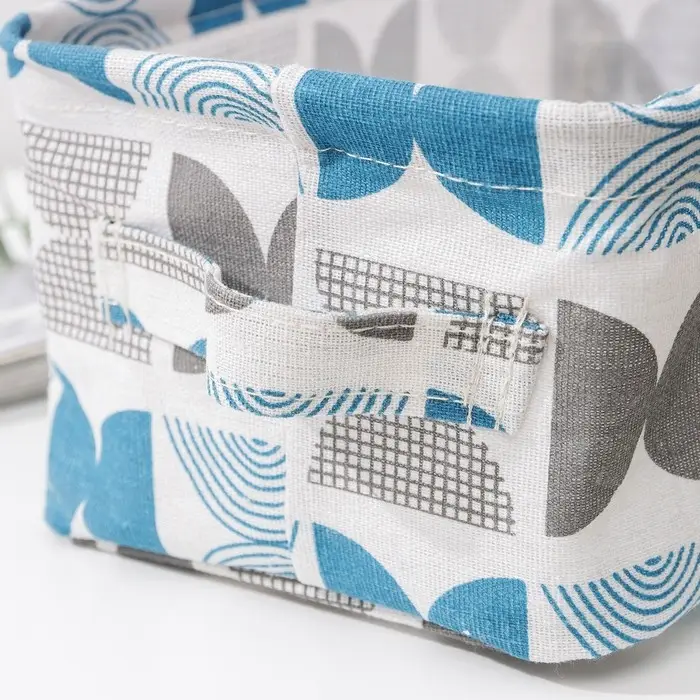 Корзинка для хранения с ручками Доляна &laquo;Песок&raquo;, 23,5&times;17&times;12 см, цвет голубой