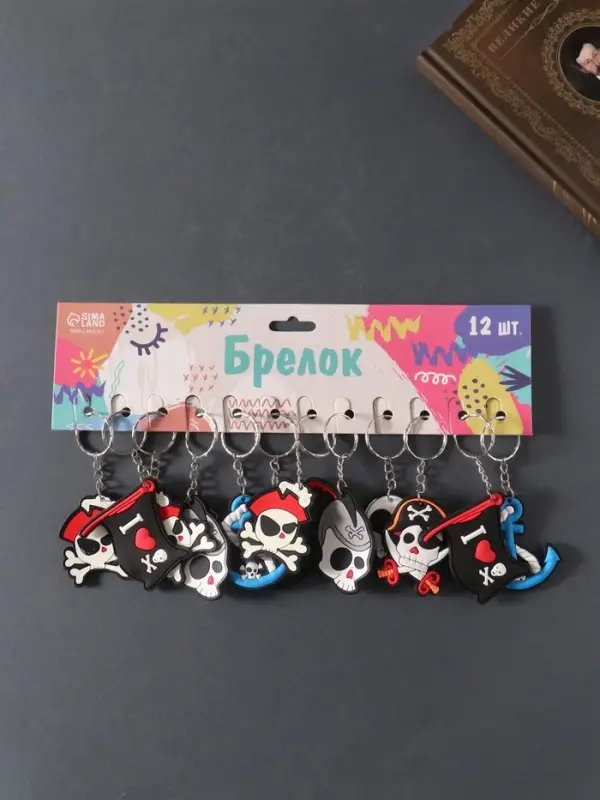 Брелок резина "Пираты" МИКС 3,5х4,8 см