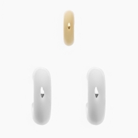 Набор серьги и каффы 3 шт. &laquo;Бублик&raquo; кольца, цвет золото в серебре