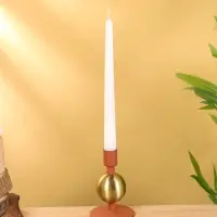 Подсвечник на 1 свечу текстурный "Терракотовый" с 1 сферой 7,5х7,5х11,5 см