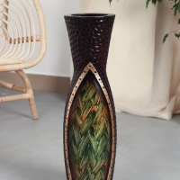 Ваза керамика напольная "Лоурэнс" 60х16 см, коричневый