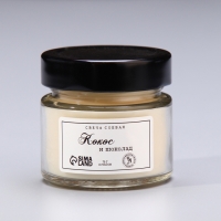 Свеча ароматическая из соевого воска в банке, 75 г, кокос и шоколад